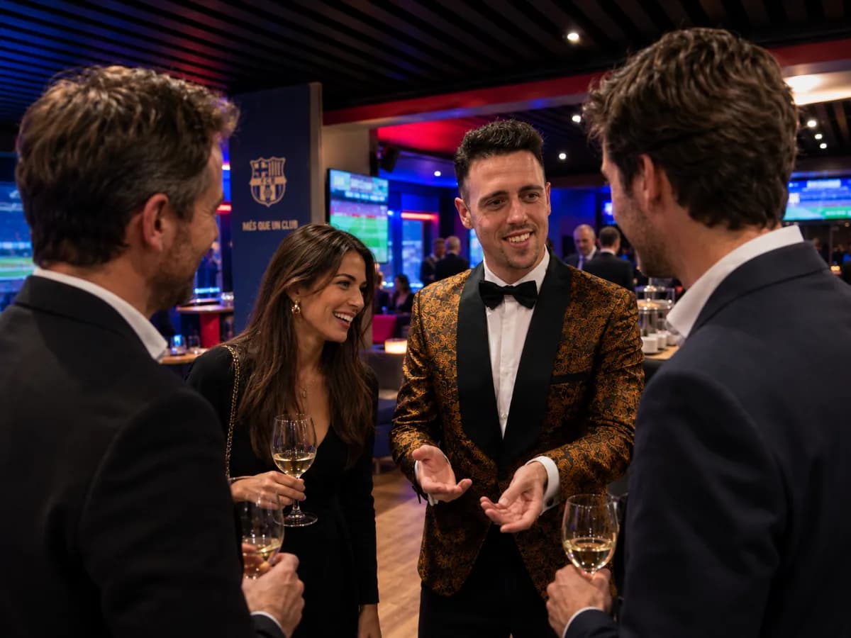 Alexander Main actuando en el VIP del FC Barcelona